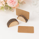 Create a Rustic and Elegant Atmosphere with Natural Wooden Place Card Holders