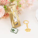 Elegant Gold Metal Princess Crown Keychain Party Favor